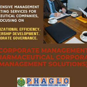 Comprehensive management consulting services for pharmaceutical companies,